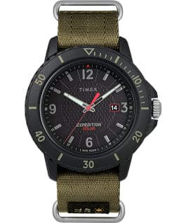 Expedition Gallatin Solar 44mm Fabric Strap Watch Black/Green large