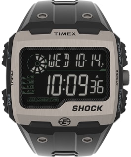 Expedition Grid Shock 50mm Resin Strap Watch AMZ Black/Digital-Negative-Display large