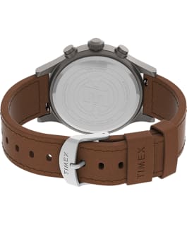Expedition Scout 40mm Leather Strap Watch AMZ Gray/Brown/Green large