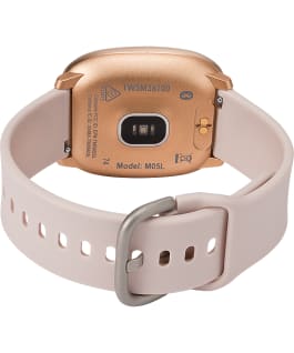 iConnect by Timex Premium Active 36mm Silicone Strap Smartwatch Rose-Gold-Tone/Pink large
