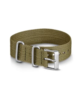 20MM Fabric Slip-Thru Single Layer Strap Men's Timex Watch Green