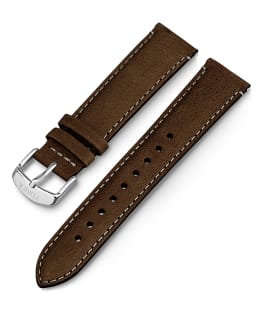20mm iQ Dark Brown Leather Strap Brown large