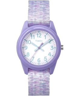 Kids Analog 32mm Digipattern Nylon Strap Watch Purple/White large