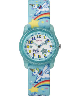 Kids Analog Strap Watch with Pattern Blue/White large