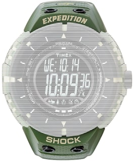 Replacement 14mm Resin Strap for Expedition Shock  Green large