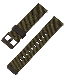 22mm Quick Release Green and Camo Fabric Strap Green large