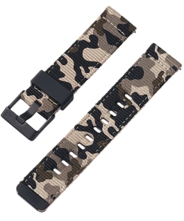 22mm Quick Release Tan and Camo Fabric Strap Camo large