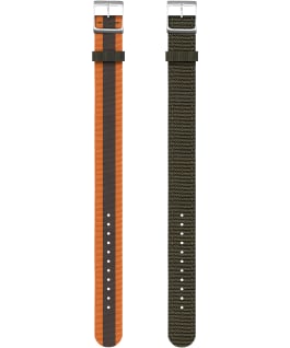 Reversible Double Weave Fabric Strap in Army Green Orange large