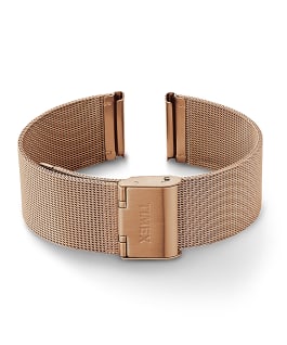 20mm Womens Mesh Band Rose-Gold-Tone large