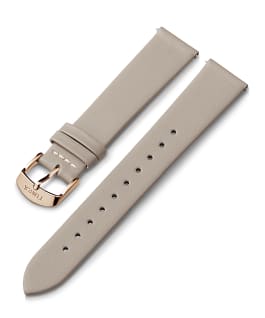 20mm Rose Gold Tone Buckle Leather Strap Gray large