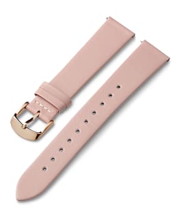 18mm Rose Gold Tone Buckle Leather Strap Pink large
