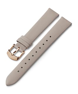 16mm Rose Gold Buckle Leather Strap Gray large