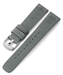 20mm Quick Release Leather Strap Gray large