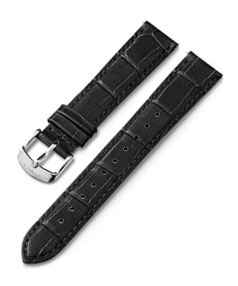 18mm Quick Release Leather Strap Black large