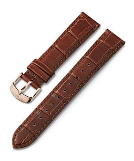 18mm Quick Release Leather Strap Brown large