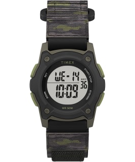 Timex Time Machines 35MM Green/brown Camo Fast Wrap Kids Digital Watch