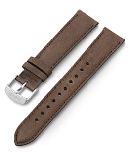 20mm Quick Release Leather Strap with Timex Pay Brown large