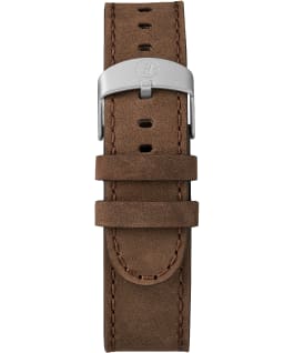 Expedition Scout 40mm Leather Strap Watch Silver-Tone/Brown/Black large
