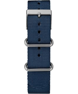 Weekender Chrono 40mm Nylon Strap Watch Silver-Tone/Blue/Cream large