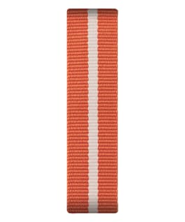 Cinturino slip-thru in nylon arancione e bianco  large