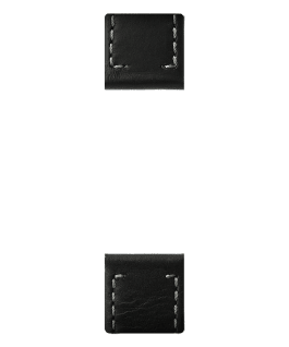 Black Leather 2-piece Strap  large