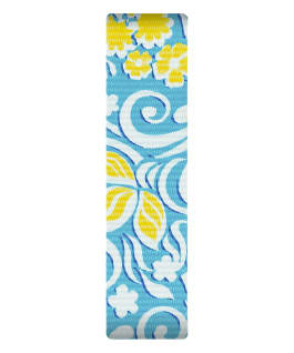 Blue/Yellow Pattern Nylon Slip-thru Strap  large