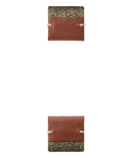 Brown Leather / Tan Felt 2-Piece Strap  large