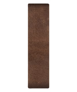 Cinturino slip-thru in pelle con estremit&agrave; marrone/bronzo  large