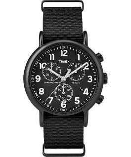 Weekender Chronograph 40mm Fabric Strap Watch Black large