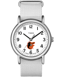 Weekender Baltimore Orioles Women's Timex Watch Silver-Tone/White