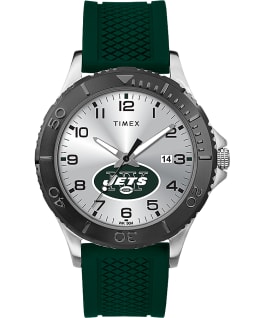 Gamer Green New York Jets Men's Timex Watch Silver-Tone/Green/
