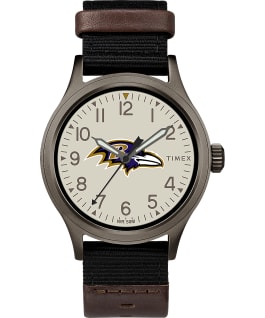 Clutch Baltimore Ravens Men's Timex Watch Titanium/Black/Other
