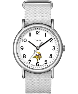 Weekender Minnesota Vikings Women's Timex Watch Silver-Tone/White
