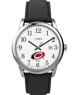 Easy Reader Carolina Hurricanes Men's Timex Watch Silver-Tone/Black/White