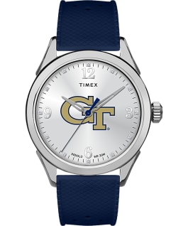 Athena Navy Georgia Tech Yellow Jackets Women's Timex Watch Silver-Tone/Blue/White