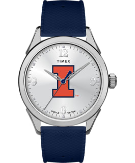 Athena Navy Illinois Illini Women's Timex Watch Silver-Tone/Blue/White