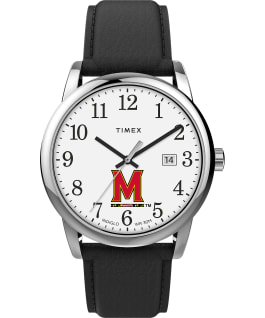 Easy Reader Maryland Terrapins Men's Timex Watch Silver-Tone/Black/White