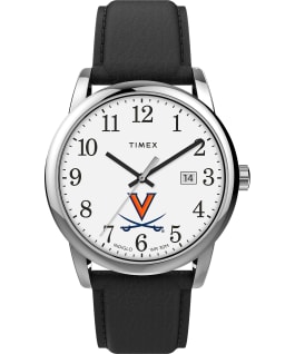 Easy Reader Virginia Cavaliers Men's Timex Watch Silver-Tone/Black/White