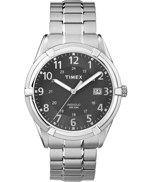 timex black stainless steel watch