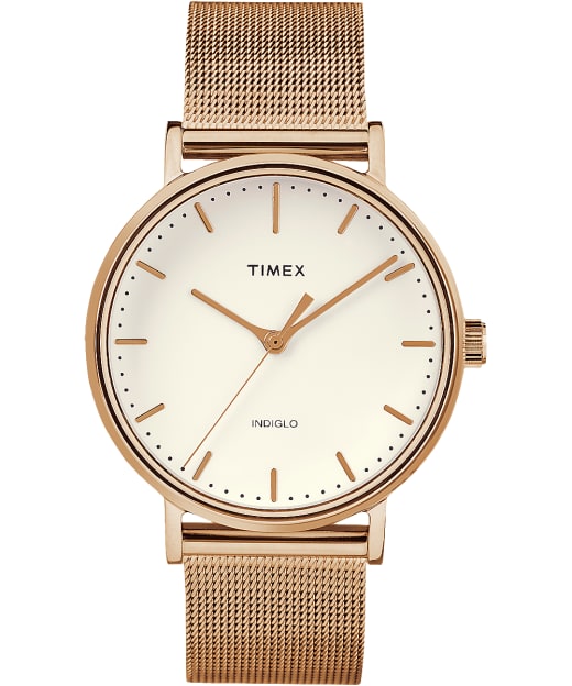 timex rose gold watches for ladies