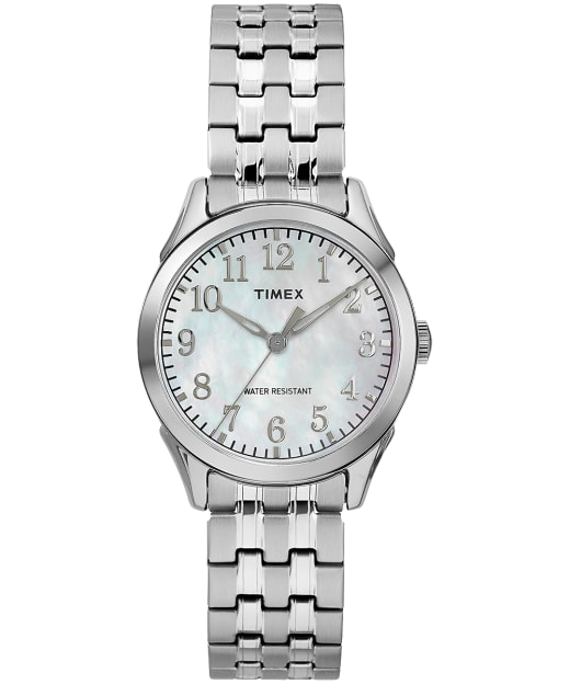 timex mother of pearl ladies watch