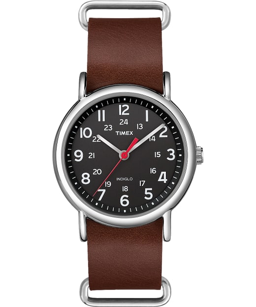 timex weekender chrono black
