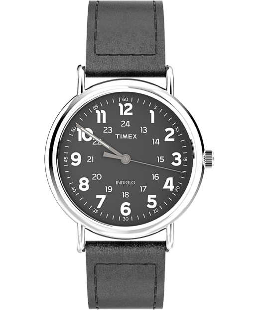 Weekender 2 Piece 40mm Leather Watch Timex