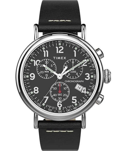 timex chronograph black