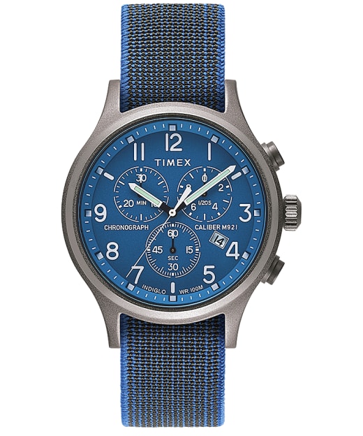 Allied Chronograph 42mm Reversible And Elastic Fabric Strap Watch Timex Eu