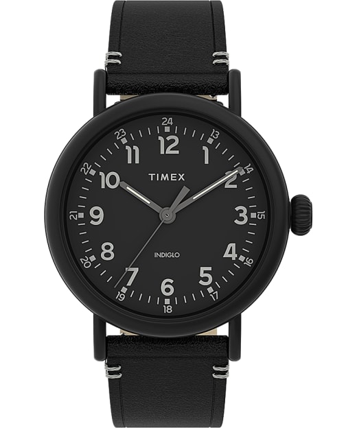 timex black dial watch