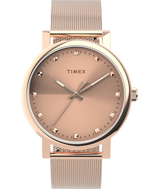 timex rose gold watch