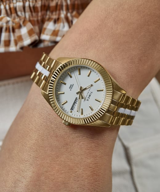 Timex waterbury sales rose gold