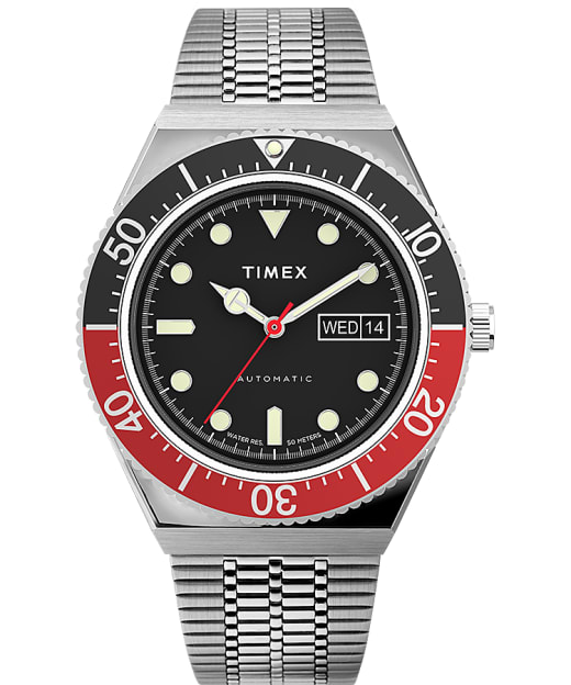 Timex M79 Automatic 40mm Silver Brown SS | Watches.com