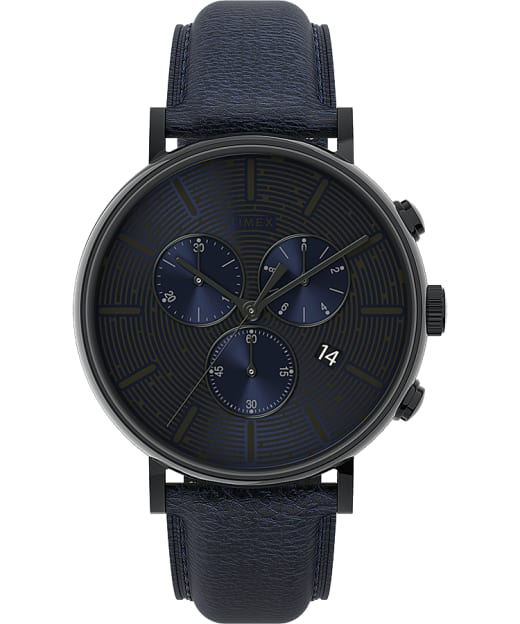timex fairfield chronograph black